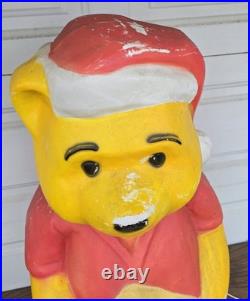 Vtg Disney Winnie The Pooh Christmas Don Featherstone Union Products Blow Mold