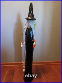 Vtg Don Featherstone Dual Lighted Halloween Witch Blow Mold 36 VERY NICE