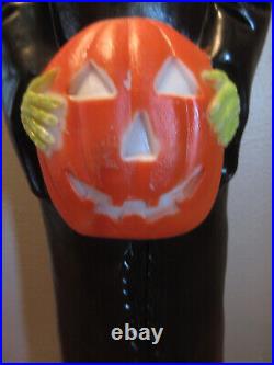 Vtg Don Featherstone Dual Lighted Halloween Witch Blow Mold 36 VERY NICE