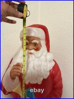 Vtg Empire 41 African American Black Santa Claus Blow Mold Stocking RARE