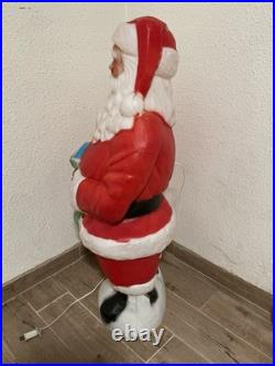 Vtg Empire 41 African American Black Santa Claus Blow Mold Stocking RARE