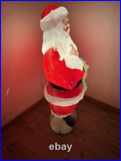 Vtg Empire 41 African American Black Santa Claus Blow Mold Stocking RARE