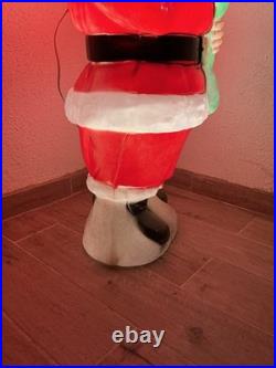 Vtg Empire 41 African American Black Santa Claus Blow Mold Stocking RARE