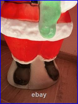 Vtg Empire 41 African American Black Santa Claus Blow Mold Stocking RARE