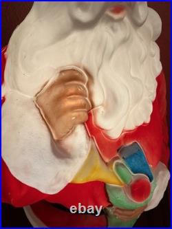 Vtg Empire 41 African American Black Santa Claus Blow Mold Stocking RARE