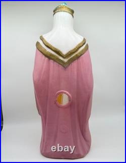 Vtg Empire Blow Mold Christmas Nativity Wise Man Bowing Kneeling 36 Pink Gold