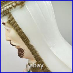 Vtg Empire Blow Mold Christmas Nativity Wise Man Bowing Kneeling 36 Pink Gold