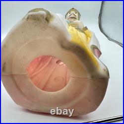 Vtg Empire Blow Mold Christmas Nativity Wise Man Bowing Kneeling 36 Pink Gold