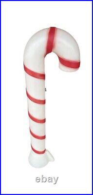 Vtg Empire Candy Cane Blow Molds Set 6 Lighted 40 Tall Yard Christmas w Org Box
