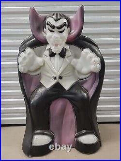 Vtg Empire Count Dracula Blow Mold 36 Halloween Decoration Vampire Light-Up