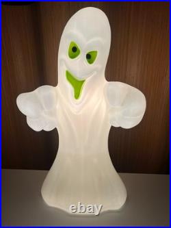 Vtg Empire Halloween Blowmold Ghost 36 Lights Up Bright Green Eyes Mouth