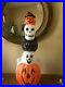 Vtg Empire Lighted Halloween Totem Pumpkin Skull Ghost Cat Lighted Blow Mold 32