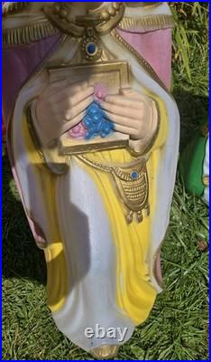 Vtg Empire Nativity Blow Mold 3 Wise Men Three Kings Set Lighted Cords No Cracks