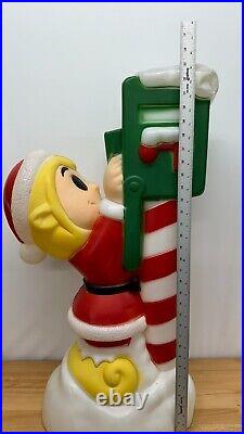 Vtg General Foam Christmas Elf Mailbox Plastic Blow Mold