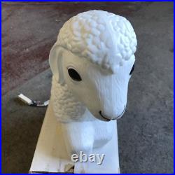 Vtg Grand Venture Lighted Lamb Blow Mold Christmas Nativity Original Box Sheep