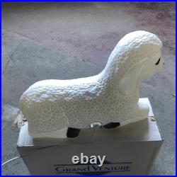 Vtg Grand Venture Lighted Lamb Blow Mold Christmas Nativity Original Box Sheep