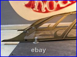 Vtg Lighted Empire Sleigh Santa Sled with Reindeer Christmas Decor Large Blow Mold