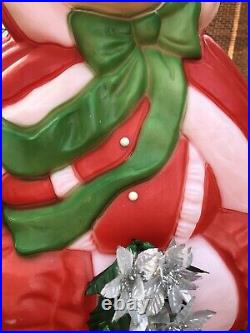 Vtg Mrs. Claus 40 Lighted Blow Mold Life Like EYES XMAS Yard Decor Santa's Best