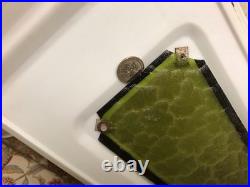 Vtg Municipal City Xmas Lantern Lighted White Blow Mold Stain Glass Look 34 Tall