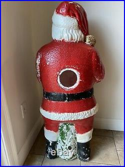 Vtg POLORON Lighted Christmas Whispering Santa Blow Mold RARE 46 READ