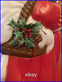 Vtg Santa's Best Black Mrs. Claus 40 Lighted Blow Mold Christmas Yard Decor