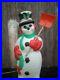 Vtg TPI 1995 Frosty the Snowman Christmas Shovel Wreath Blow Mold 40 HUGE