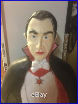 Vtg Union Bela Lugosi Dracula Universal Monsters Halloween Blow Mold Light
