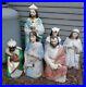 Vtg large Empire Christmas Blow Mold 7 Pc Nativity Set Outdoor Yard Lite cords