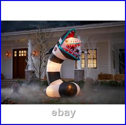 Warner Pre-Lit Beetlejuice Sandworm 9.5 ft. Animated Airblown Inflatable Plug-in