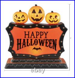 Way to Celebrate Happy Halloween Trick or Treat Tombstone Blow Mold Light Up
