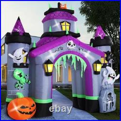 ZPISF Halloween Inflatables Giant 12.5 FT Haunted House Castle Archway Outdoor