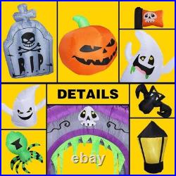 ZPISF Halloween Inflatables Giant 12.5 FT Haunted House Castle Archway Outdoor