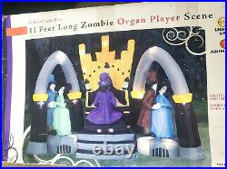 Zombie Organ Player Halloween Inflatable Airblown Dance Zombies by Gemmy 11 Ft