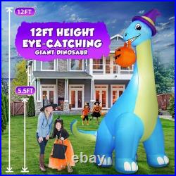 Zukakii 13Ft Giant Halloween Inflatable Decorations Dinosaur, Build-in LEDs