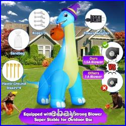 Zukakii 13Ft Giant Halloween Inflatable Decorations Dinosaur, Build-in LEDs
