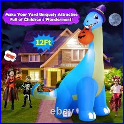 Zukakii 13Ft Giant Halloween Inflatable Decorations Dinosaur, Build-in LEDs
